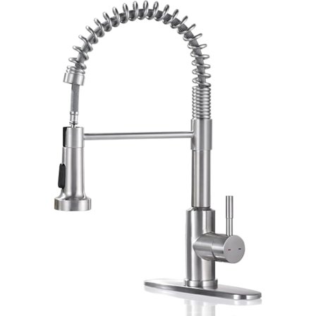 Kjøkkenkran, uttrekkbar kjøkkenvaskkran, med 10 tommers bukt
