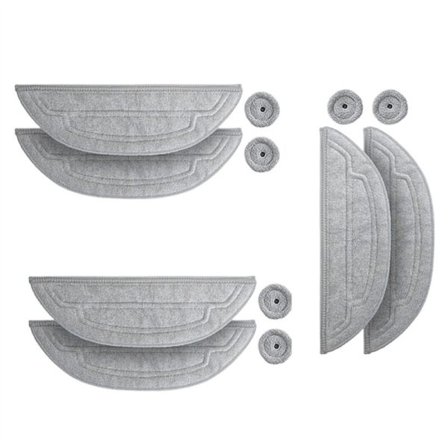 Sett med moppkluter for S8 MaxV Ultra G20s robotstøvsuger, utskiftbare, vaskbare rengjøringsbørster, klut - 12 stykker