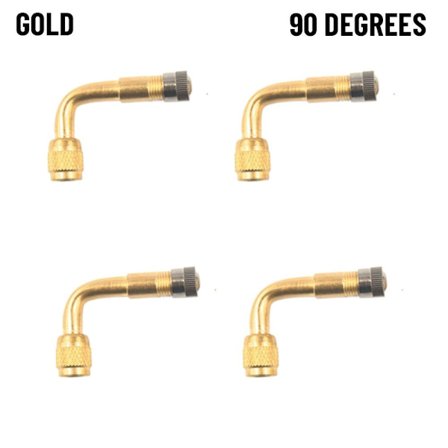 Ventilforlænger adapter Vinkel bøjet GULD 90 GRADER