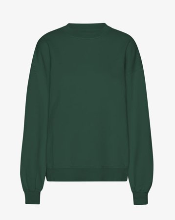 Organic Oversized Crew - Emerald Green - Female - XS