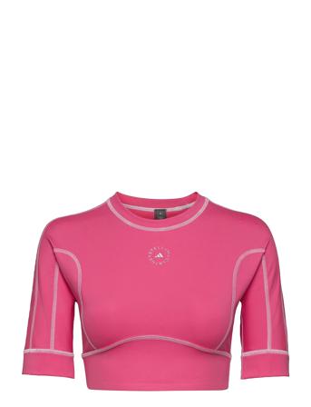 Truestrength Yoga Crop Top W Pink Adidas By Stella McCartney