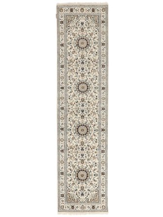 Tapis Naïn Indo 81X326 De Couloir Orange/Marron (Laine, Inde)