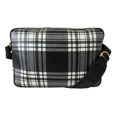 Versace, Crossbody Bag Grijs, Heren, Maat:ONE Size,stof