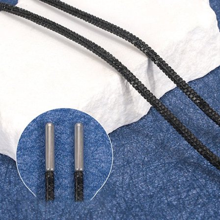 Glittrande Rhinestone Skosnören - 140 cm (par)