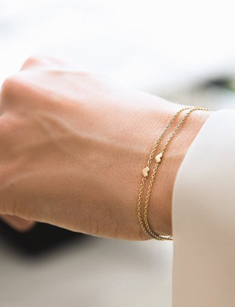 Drakenberg Sjölin Loving Heart Drop Bracelet - Gold - ONE SIZE