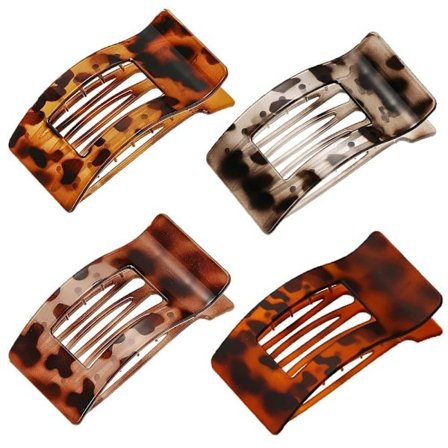 4 stk. flade hårklemmer til kvinder, buet design hårklemmer, matte stærke hårklemmer lette og komfortable, skridsikre, til tykt og tyndt hår_TF_TF