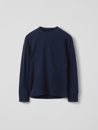Polarn O. Pyret - Long-sleeved top in merino wool - 98|104 - Childrenswear - blue