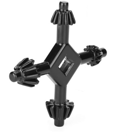 Borepatronnøkkel, borepatronnøkkel, borepatronnøkkel, 4-veis borepatronnøkkel for bor, multifunksjonell 4-veis stål nøkkel for bor 4 i 1