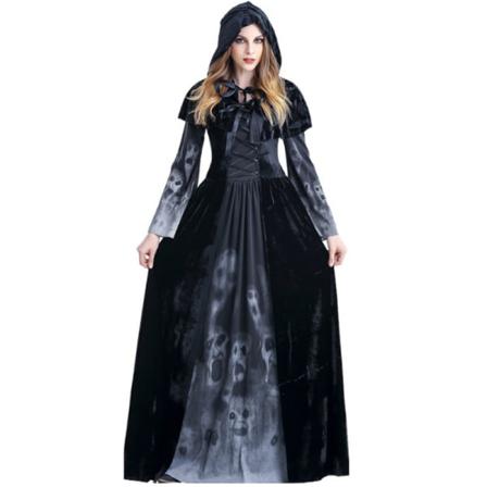 Kvinnor Anime Cosplay Reaper Klänning Kostym Långärmade Kostymer