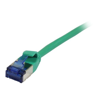 SYNERGY Patchkabel RJ45, CAT6A 500Mhz, 0,25m, grün, U/FTP, slimline rund d=3,8mm, TPE(Superflex), AWG32, Synergy 21