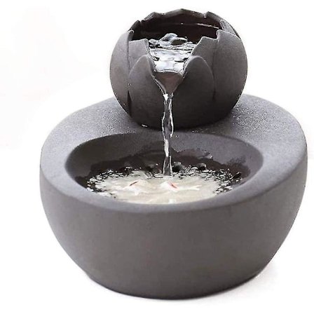 Kattefontæne Keramik Pet Vanddispenser - Lotus Vertikal Kattedrikkefontæne