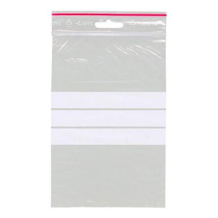 GRIPPIE Blixtlåspåse med skrivfält 120x180mm 1000/fp - Lyreco - Emballage och lagerutrustning - Bärkassar och Påsar - Blixtlåspåsar