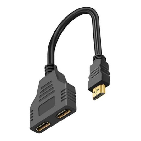 Dobbel Skjerm HDTV Splitter 1080P 1 Inngang 2 Utgang Bryter Perfekt for TV