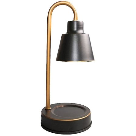 Nordic Candle Wax Melt Warmer Electric Wax Burner Melter Fragrance Lamp Metal Table Light - Black Us Plug