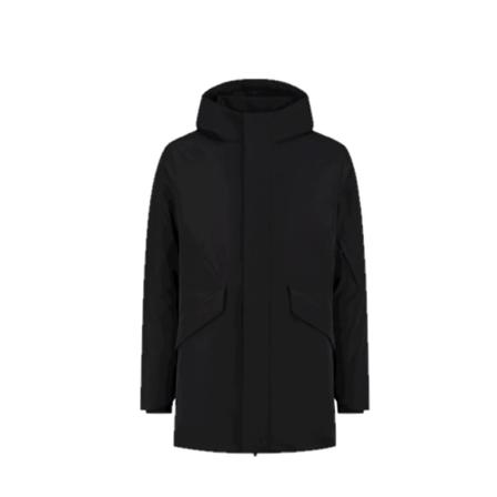 Purewhite Long Parka Jacket Black , Zwart , Heren , Maat: S