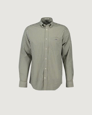 GANT - Regular fit gingham poplinskjorte til herre spray green