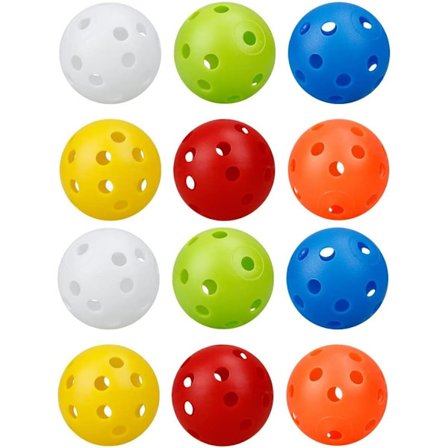 12-pack Golfövningsbollar, Luftflödeshålliga Övningsbollar, 42mm Plastgolfbollar, För Svingträning, Driving Range, Hemanvändning