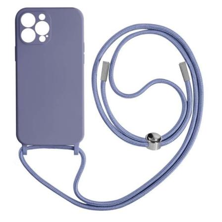 iPhone 13 Pro Max Lanyard Case Halvstift med halsrem 80 cm lavendel