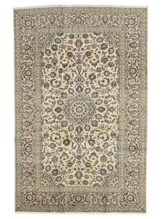 Noué À La Main Kashan Tapis 205X297 De Laine Marron/Orange