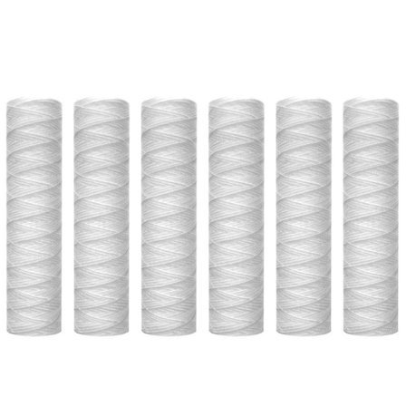 Sediment Vandfilterpatron, 10 Mikrometer Snor Viklet, 6 Pakke, Universal Filtrering
