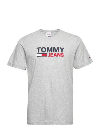 Tjm Reg Corp Logo Tee T-shirts Short-sleeved Grå Tommy Jeans