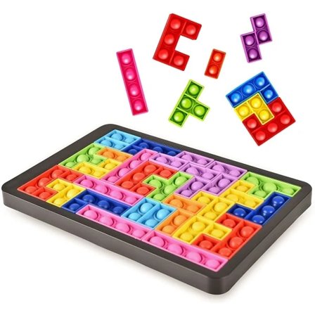 Tetris Pop It Fidget Leke / Flerfargede Sansestil 1