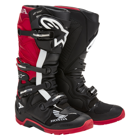 Botas Enduro Alpinestars Honda Tech 7 Drystar Negro/Rojo Brillante 44,5