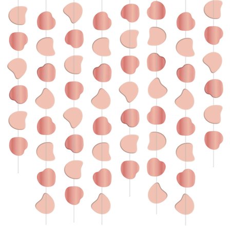 Guirlander Hjerter Pink & Rosaguld