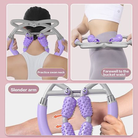 Leg Roller for muskler, Fit Roller Pro for å lindre muskelsmerter, Trigger Point Cellulite Foam Roller Massager Tool for ben, arm, underarm, nakke, te