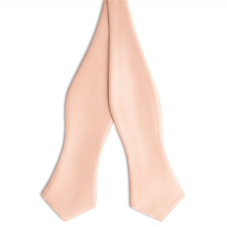 Rose Pink Self-Tie Satin Diamond Tip Bow Tie for Men - Self-tie bow ties