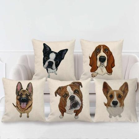 5 kpl 45 * 45cm tyyli A puuvilla- ja pellavapehmusteen suojus sohvalle