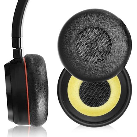 Korvaavat korvatyynyt Jabra Evolve -kuulokkeille, korvatyynyjen suojukset, tyyny Jabra Evolve 20 20se 30 30II 40 65 65+ -kuulokkeille (1 pari)