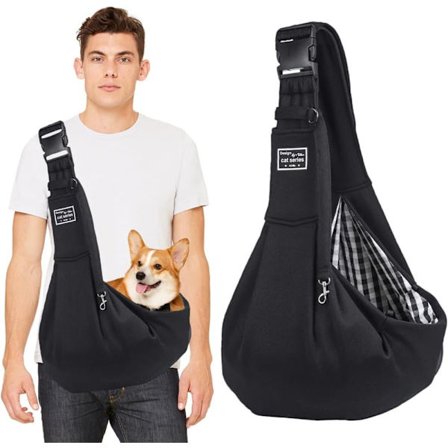 Justerbar Rutet Bæresele til Små Hunde & Katte – Passer til Kæledyr op til 7 kg