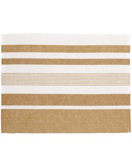 Bordbrikke med striper Petter Havrebeige