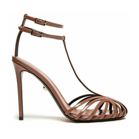 Alevi Milano High Heels Sandalen , Bruin , Dames , Maat: 38 EU