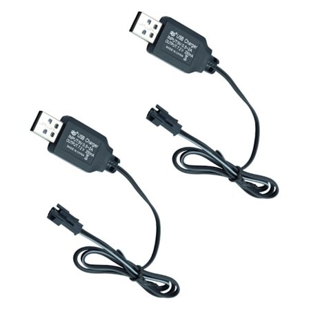 SM2.0 2P -liittimet USB-latauskaapeli 7,2 V 250 mA NiMH NiCD-akulle suojapiirillä ja merkkivalolla