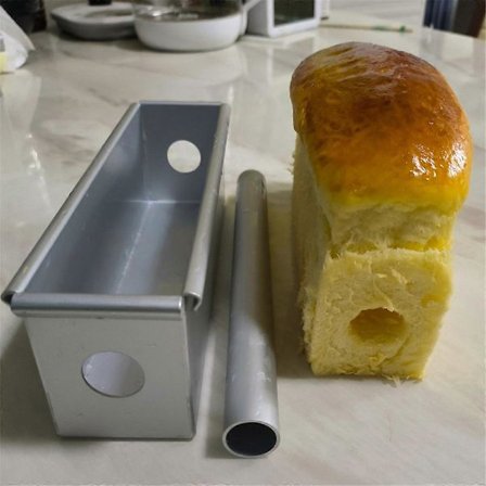 Lang Kakform Flytende Hjerte Kakform Aluminiumlegering Firkantet Brødform med Senterrør