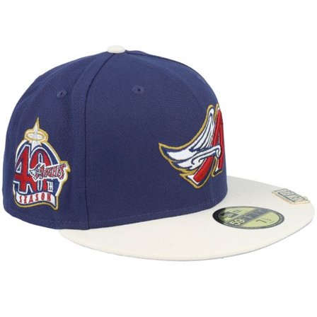 New Era - MLB Blå fitted Keps - Los Angeles Angels Visor Clip 59FIFTY Navy/Light Terracotta Fitted @ Hatstore