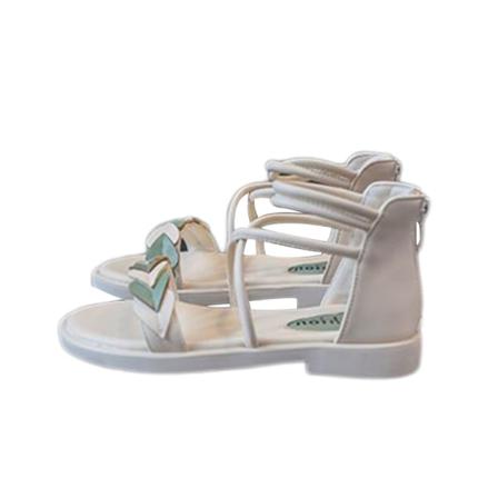 Gladiator-sandaler Med Öppen Tå För Flickor Platt Sandal Med Ankelrem