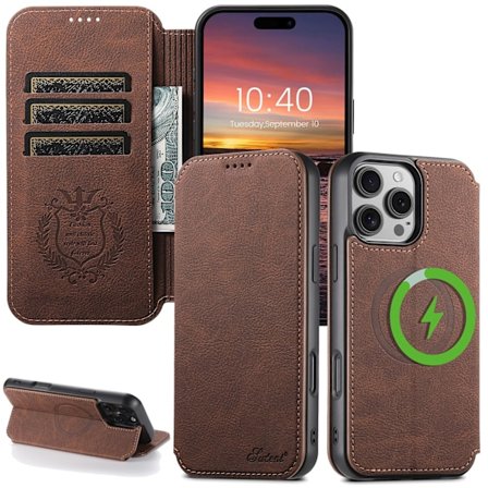 iPhone 16 Pro Plånboksfodral - Lyx, Skydd & MagSafe-stöd!