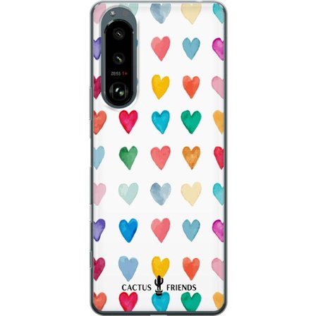 Yhteensopiva Puhelinkuori Sony Sony Xperia 5 III Cactus and Friends - Watercolor Love Grid