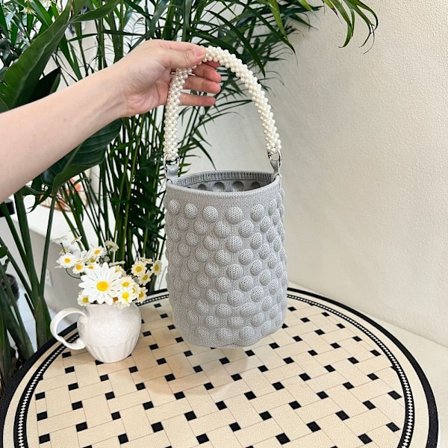 Vævet taske Crossbody taske GRÅ