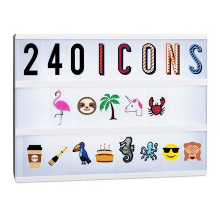 Lightbox-tilläggssats med 240 tecken