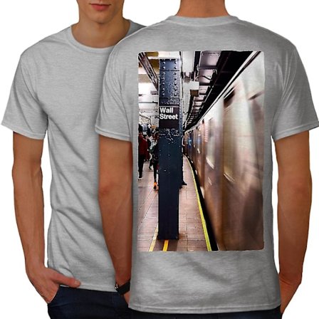 Wall Street Metro Män T-shirt tillbaka