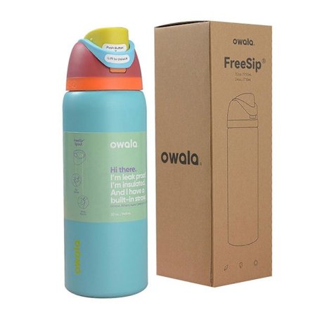 [LCS] Stor 710ml Off-White Adventure Termokande himmelblå