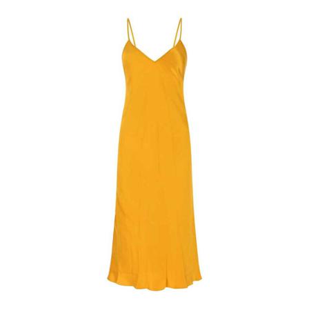 Jil Sander Midi Kjole Orange, Dame