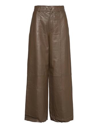 Nioagz Hw Wide Pants Brown Gestuz