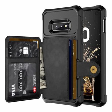Samsung S10e Iskunkestävä Premium Cover 4-TACK Solid V3 Black