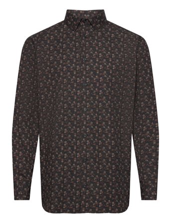 Slhslim-Floral Aop Ls Shirt Ex Skjorte Business Svart Selected Homme*Betinget Tilbud