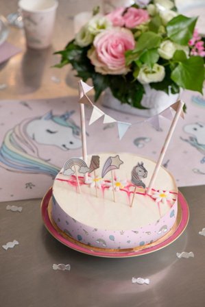 Tårtdekoration Unicorn / Enhörning - Enhörning Kalas Dekoration - Kalaslagret.se